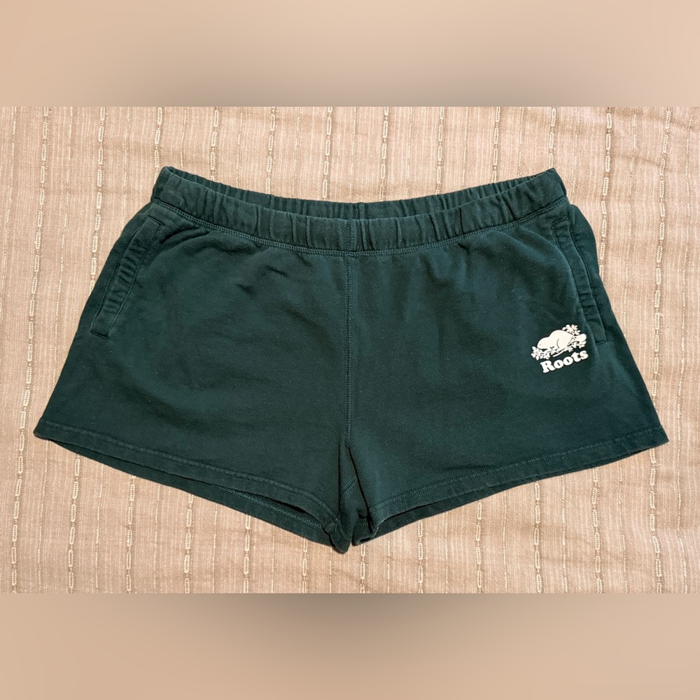 Women’s Roots Green Sweatshorts - 3” Inseam - Size XL